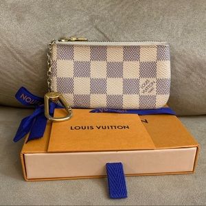 Authentic Louis Vuitton Damier Azur Key Pouch